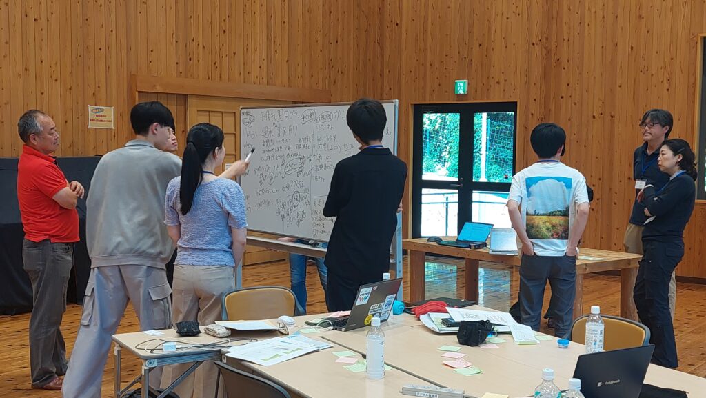 ミライクエスト事例:神奈川県秦野市での企業・学生・行政による地域探求型研修の一コマ